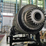Turbine?,Engine,For?,Airplane?,Stand,In?,Hangar.?,Power,Plant,Wait?