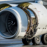Airliner,Engine,With,Open,Cowlings,For,A,Engine,Check,After